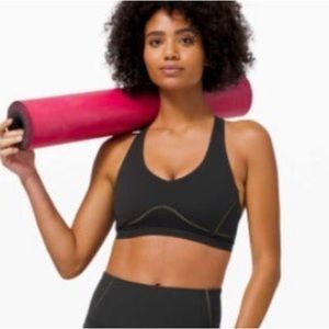 Lululemon Arise Bra Gold Light Support C/D Cup, Size 4